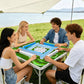 Mahjong Mat SleekSurface Geode series  blue gold vein GeodeSeries1 green