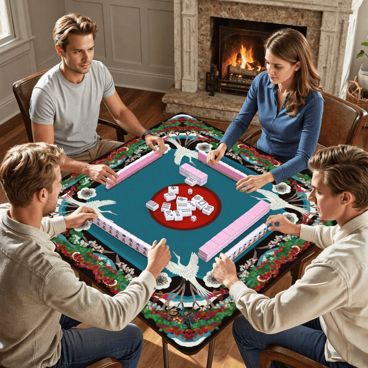 Summer Novelty Designs-Mahjong Mat 31.5"x31.5" (Ship Rolled up)