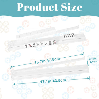 4 Mahjong White on Black-Tile Pusher Racks with Bag