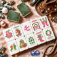 Western Christmas Mahjong Tiles Green Boots