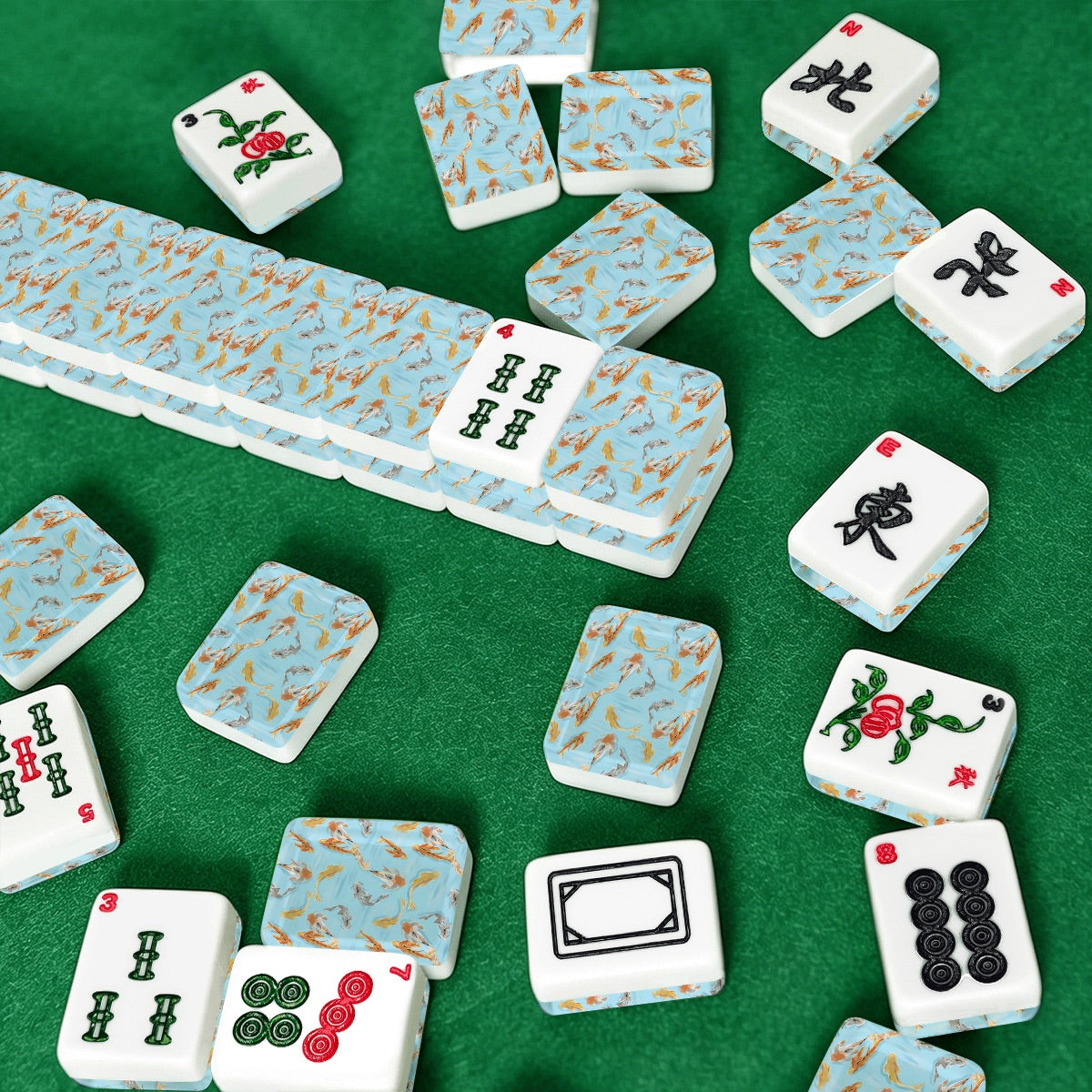 Koi Pond American Mahjong Tiles