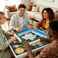 Mahjong Mat Sleek Surface Blue Sunflower