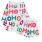 White Ho Ho Ho Letter Graphic Christmas Pajama Set