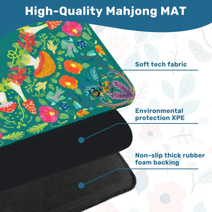 Mahjong Mat (Made in USA) Neon summer nights green