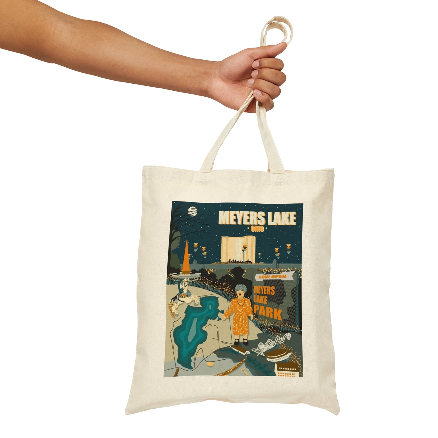 Meyers Lake Cotton Canvas Tote Bag