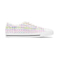 Low Top Mahjong Sneakers — Pastel Floral Pattern Women's Casual Canvas Shoes