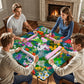 Folk art floral series - Mahjong Mat 31.5"x31.5" (Ship Rolled up)