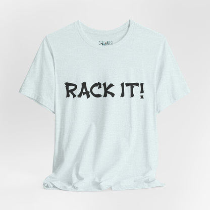 Rack It! Graphic Tee — Casual Statement Shirt for Gamers & Pool Players