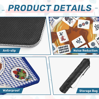 Breakfast is butter with Mahjong Mahjong Mat Larger size: 33"x33" (Ship Rolled up)