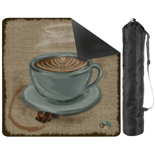 Coffee Time Mahjong Mat 31.5"x31.5" (Ship Rolled up)