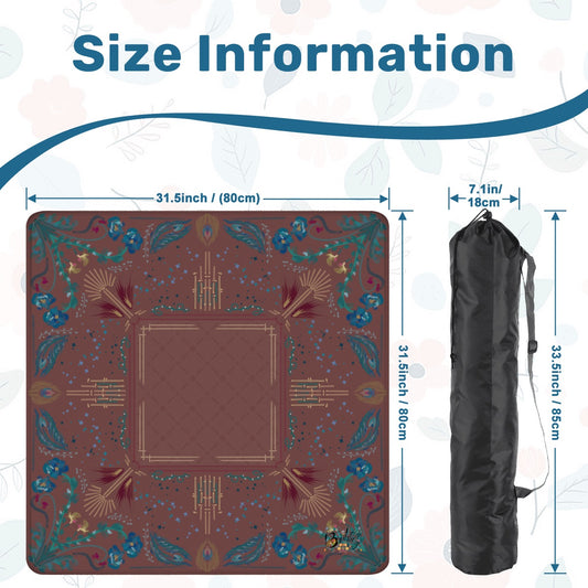 Roaring 20’s Mahjong Mat in Mauve 31.5"x31.5" (Ship Rolled up)