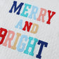 White Merry and Bright Quilted Sweatshirt