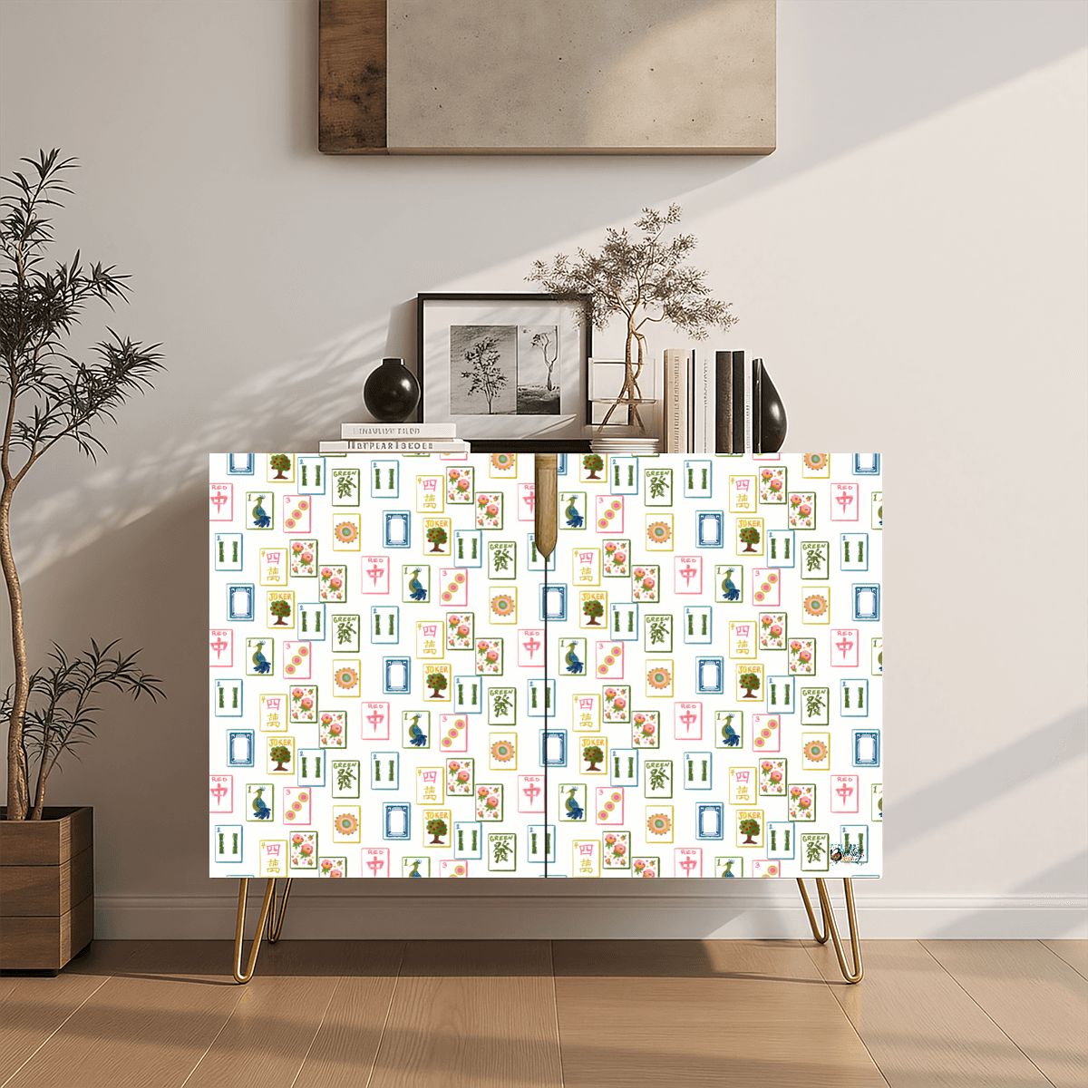 Mahjong Wooden Storage Cabinet (Made in USA)