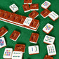 American Mahjong Tiles (Traditional Porcelain Style) Geode Series 1 Red fires