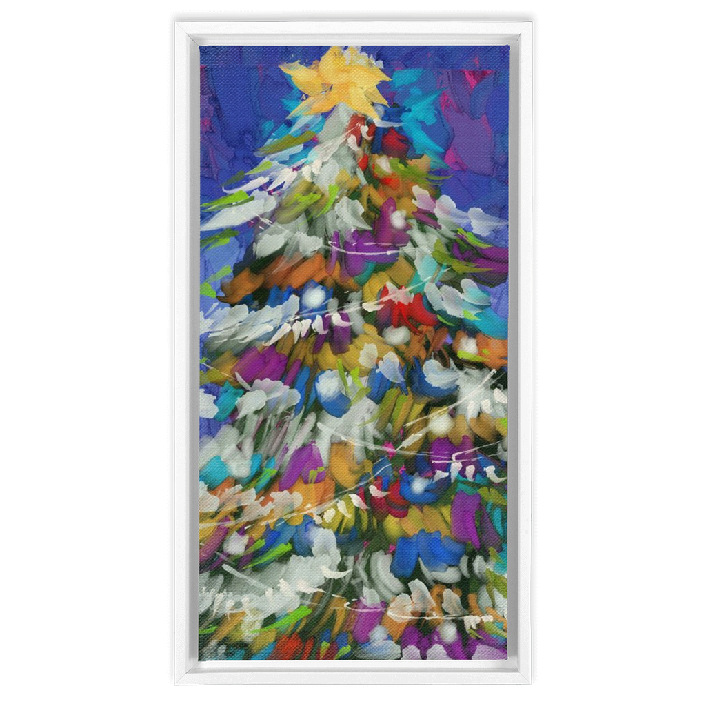 Magical Holiday Tree Framed Canvas Wraps-powered by Artivive