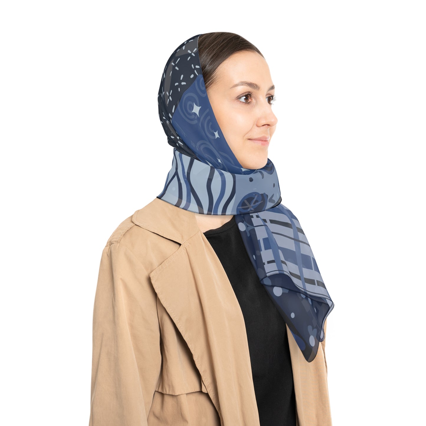 So Blue- Poly Scarf