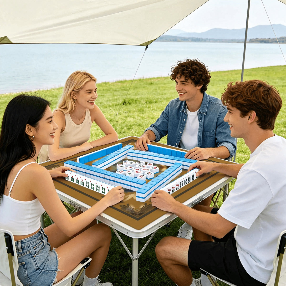 Serenity in flight Thickened Mahjong Mat SleekSurface (Ship Rolled Up)