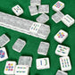 American Mahjong Tiles (Traditional Porcelain Style) Geode Series 1 white marble