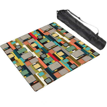 Mahjong Mat Sleek Surface Vintage Tv