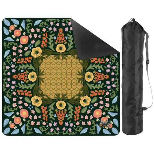 Mahjong Mat Grandma’s china on Forest 31.5"x31.5" (Ship Rolled up)