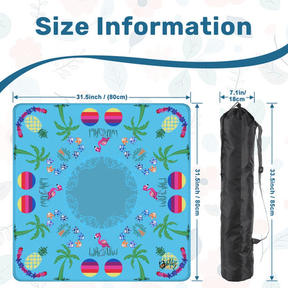 Beach inspired ‘zon Mahjong Mat 31.5"x31.5" (Ship Folded)