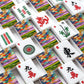 Abstract landscape American Mahjong Tiles
