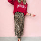 Fiery Red MERRY Letter Pattern Christmas Holiday Baggy Sweater