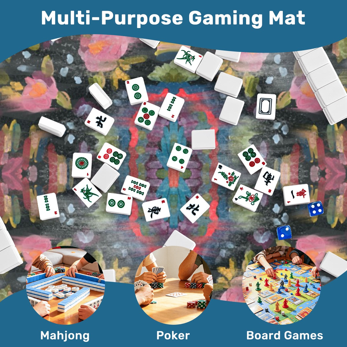 Mahjong Mat SleekSurface (Made in USA) Chartreuse worn colorways