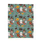 Vintage Halloween Velveteen Plush Blanket