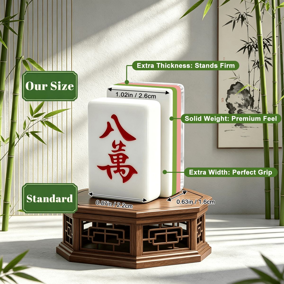4 layer American Mahjong Tiles Set Painted Bunny