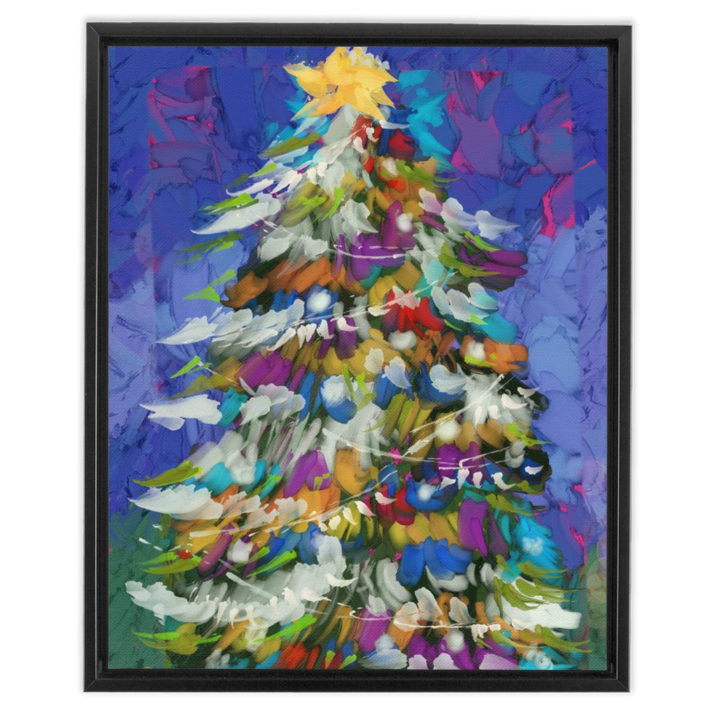 Magical Holiday Tree Framed Canvas Wraps-powered by Artivive