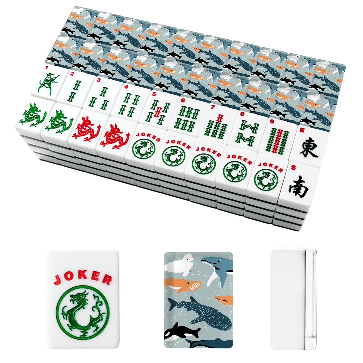 Ocean animals American Mahjong Tiles