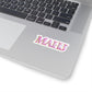 MAHJ Pink Retro Name Sticker — Kiss-Cut Decorative Laptop Sticker