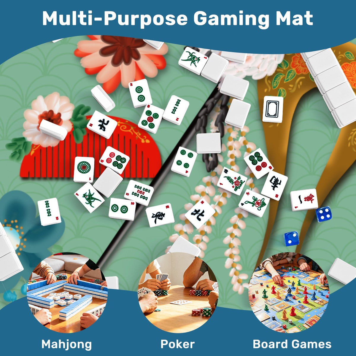 Mahjong Mat Sleek Surface Accessories