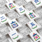 American Mahjong Tiles (Traditional Porcelain Style) Geode Series 1 white marble