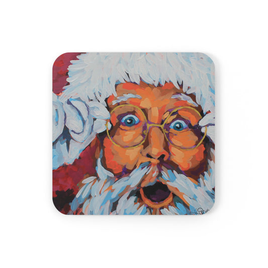 Mr Claus Cork Back Coaster