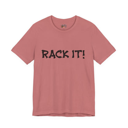 Rack It! Graphic Tee — Casual Statement Shirt for Gamers & Pool Players