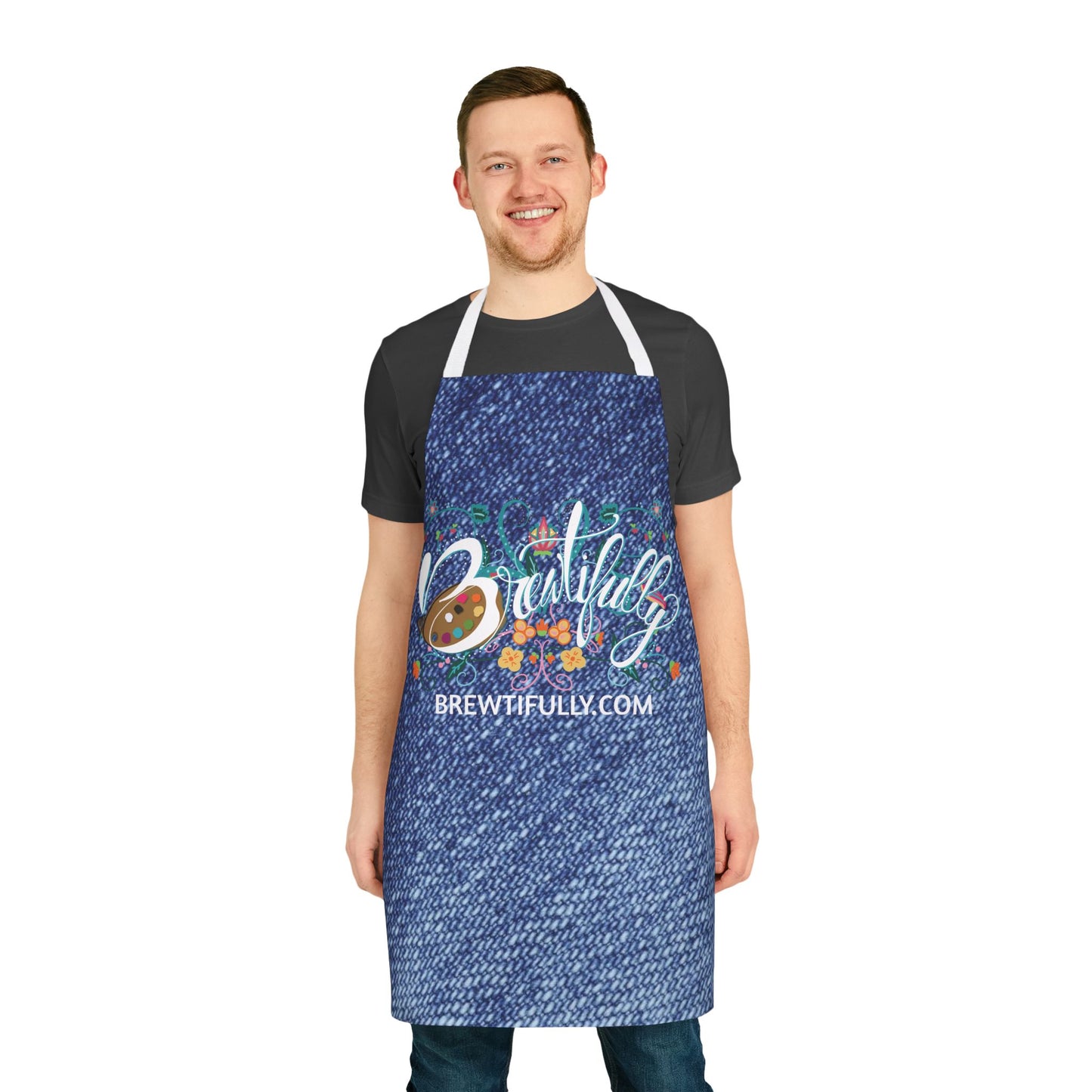 Brewtifully Apron, 5-Color Straps - Denim