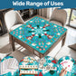 2026 Teal Penguin Winter Mahjong Mat 31.5"x31.5" (Ship Rolled up)