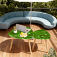 Triangle Coffee Table Set of 2 (Made in USA) IMG8623 Geode Series green