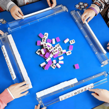 4 Mahjong White on Black-Tile Pusher Racks with Bag