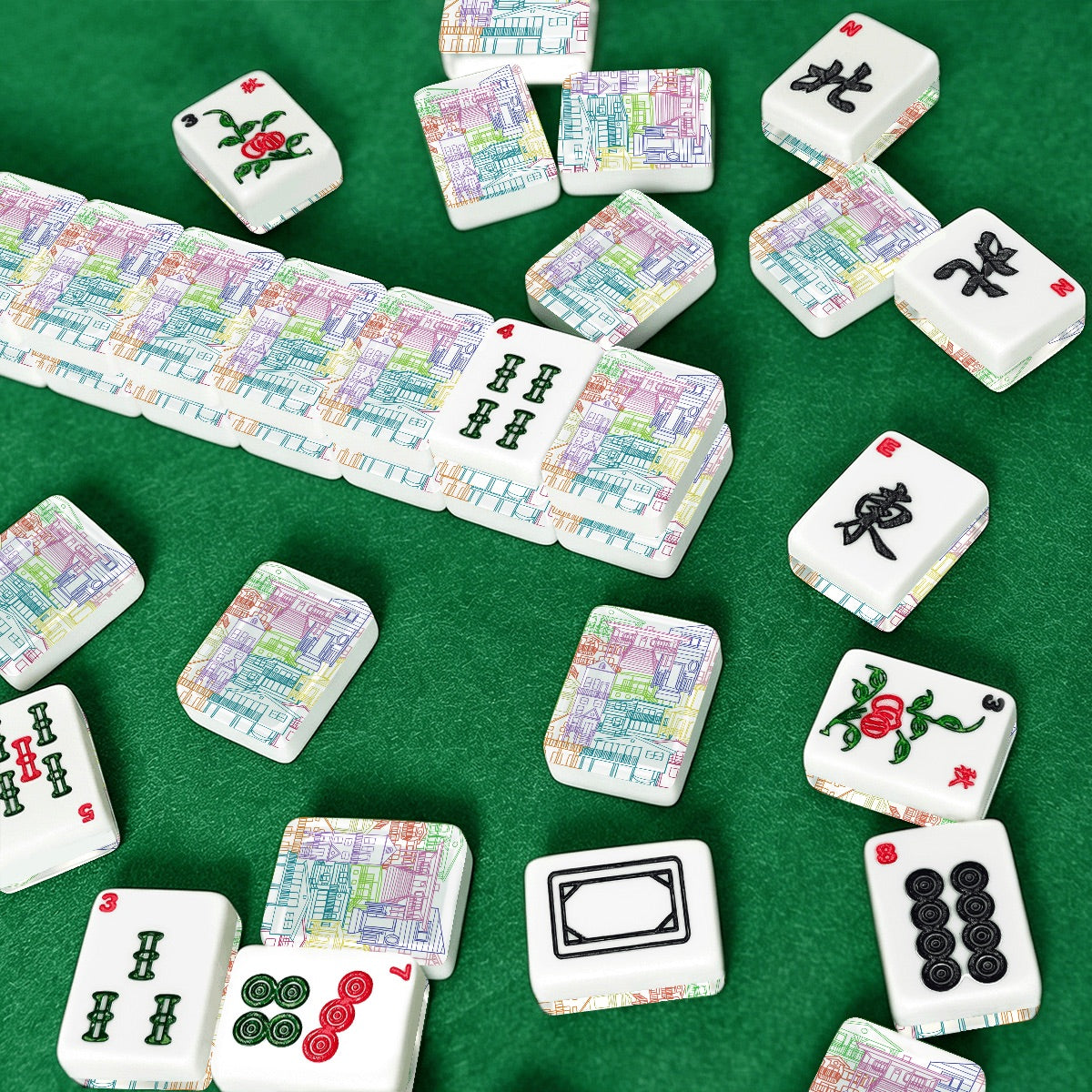 Beach Architecture American Mahjong Tiles