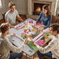 Mahjong Mat 33"x33" (Ship Rolled up) Hand painted tulips