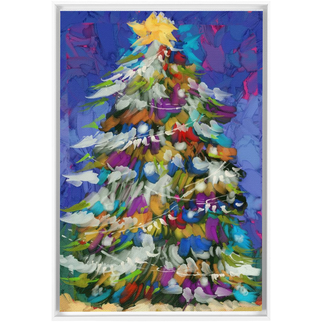 Magical Holiday Tree Framed Canvas Wraps-powered by Artivive