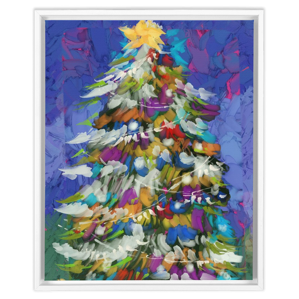 Magical Holiday Tree Framed Canvas Wraps-powered by Artivive