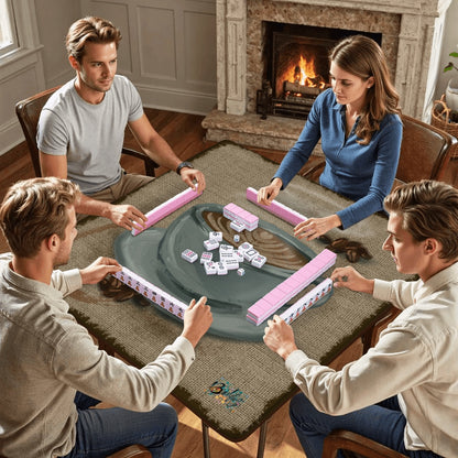 Coffee Time Mahjong Mat 31.5"x31.5" (Ship Rolled up)
