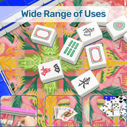 Summer flamingo on pink -Mini Travel Mahjong Mat 20.9"x20.9" (Ship Rolled up)