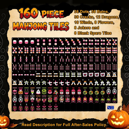 Witch’s cabinet Gothic Dessert Halloween Mahjong Tiles  Single Layer