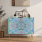 Wooden Storage Cabinet (Made in USA) Powder Blue Chinoiserie
