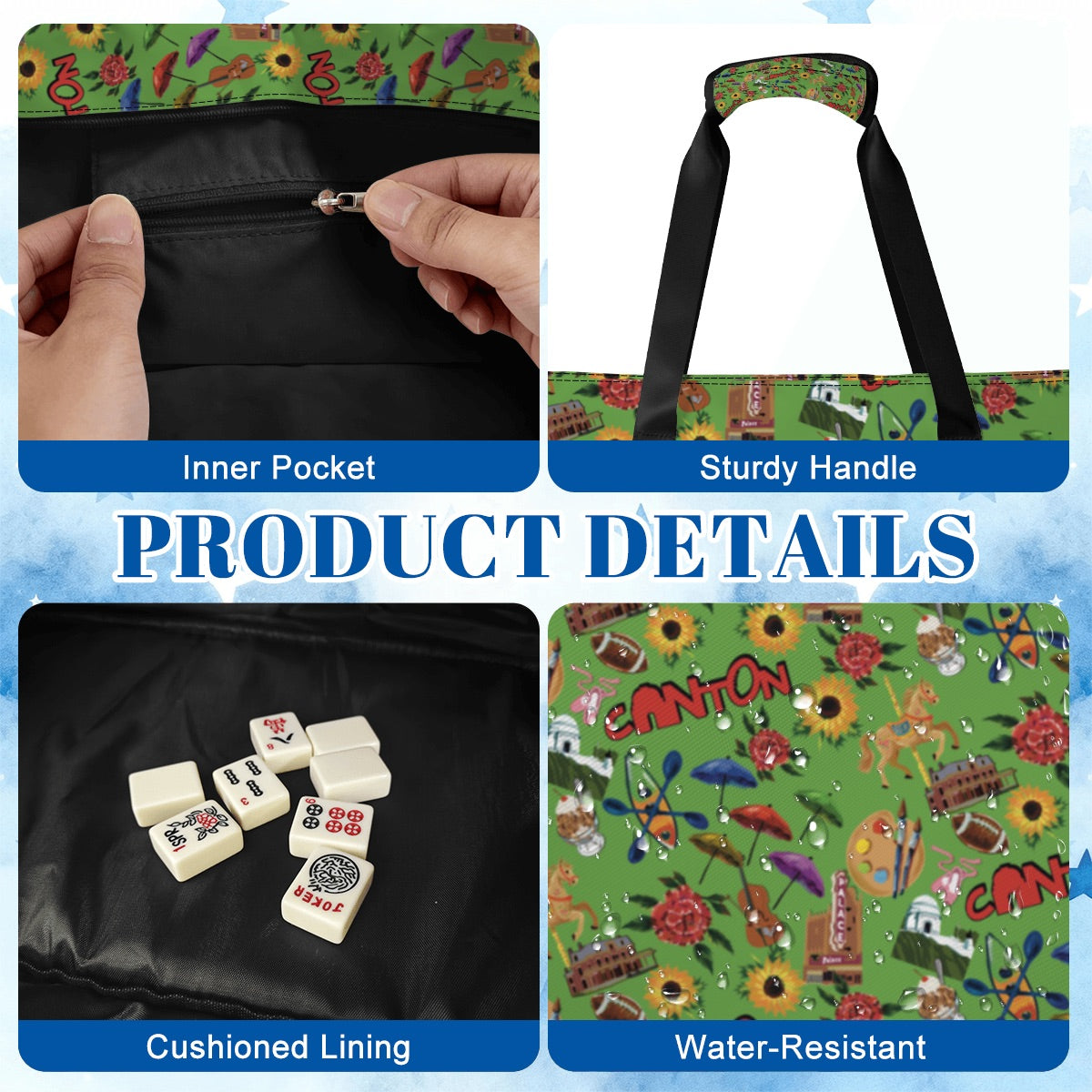Mahjong Bag Set 3 Pcs Visit Canton
